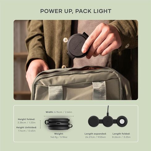Satechi OntheGo 7-in-1 USB-C Hub & 3 in 1 شاحن لاسلكي Qi2، مغناطيسي، مدمج، محمول in Kuwait