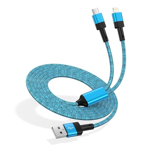 كابل شحن USB C متعدد سريع لهاتف iPhone 17 Air 17 Pro 17 Pro Max 16e 16 15 Pro Max، كابل USB C وLightning بطول 4 أقدام 2 في 1 USB إلى النوع C وسلك شاحن سيارة Lightning لهاتف iPhone 15 14 13 12، سامسونج in Kuwait