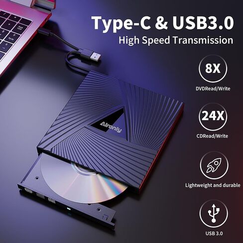 قارئ وتخزين خارجي USB-C 2 في 1: حاوية SSD M.2 NVMe SSD بسرعة 10 جيجابت في الثانية + ناسخ أقراص CD/DVD USB 3.0، التوصيل والتشغيل، بدون أدوات لمحركات الأقراص SSD والأقراص المضغوطة 2230/2242/2260/2280، بما في ذلك. كابل USB-C إلى C/A لأجهزة الكمبيوتر المحمول/ in Kuwait