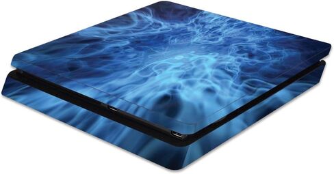 غلاف MightySkins متوافق مع وحدة تحكم Sony PS4 Slim - لهب غامض أزرق | غطاء ملتف واقٍ ومتين وفريد ​​من نوعه من الفينيل | سهل التطبيق والإزالة وتغيير الأنماط | صنع في الولايات المتحدة الأمريكية in Saudi Arabia