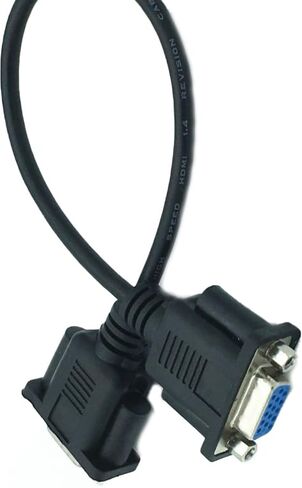 محول تحويل VGA SVGA 15-pin HD15 أنثى إلى أنثى، كابل شاشة فيديو ممتد متوافق مع الكمبيوتر الشخصي وجهاز العرض والكمبيوتر المحمول والتلفزيون (30 سم) in Kuwait
