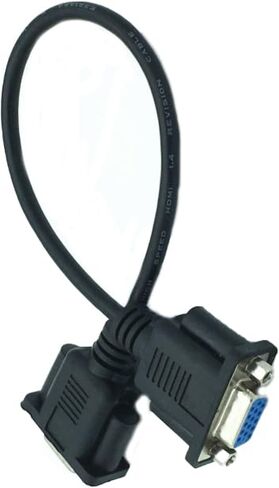 محول تحويل VGA SVGA 15-pin HD15 أنثى إلى أنثى، كابل شاشة فيديو ممتد متوافق مع الكمبيوتر الشخصي وجهاز العرض والكمبيوتر المحمول والتلفزيون (30 سم) in Kuwait