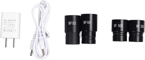 Binocular Microscope, 40X 5000X Magnification with Eyepieces and LED Illumination, for Students Adults Kids Clinical Research Breeding Testing (US Plug 100 to 240V) in Kuwait