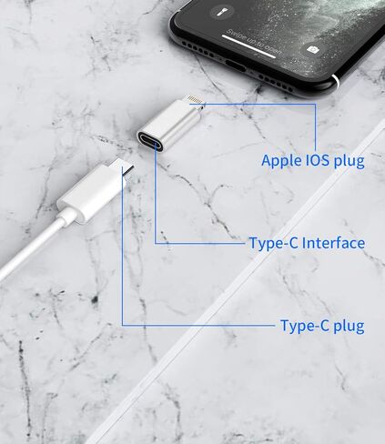 USB C Female to Lightning Male Adapter(3pack) Type C Charger Cable Port Compatible for Apple for iPhone 13 12 11 Pro Max Mini Xs Se X Xr 8 Plus for iPad Air Converter Charging Cord Data Sync Connector in Saudi Arabia