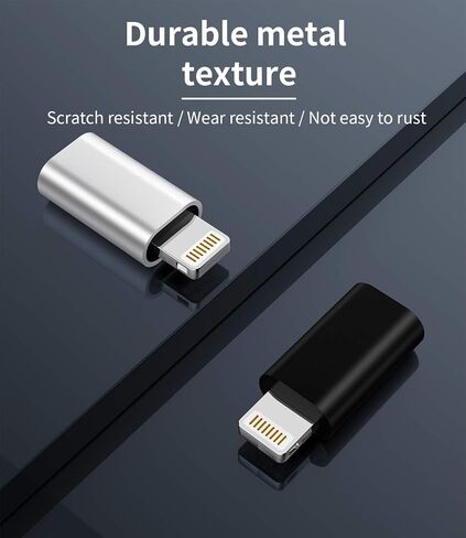 USB C Female to Lightning Male Adapter(3pack) Type C Charger Cable Port Compatible for Apple for iPhone 13 12 11 Pro Max Mini Xs Se X Xr 8 Plus for iPad Air Converter Charging Cord Data Sync Connector in Saudi Arabia