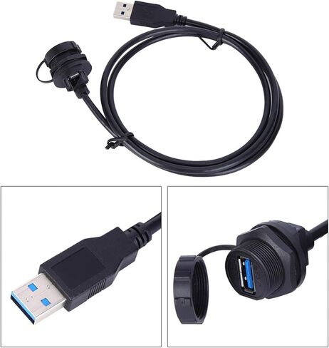 محول ذكر USB 3.0 أنثى، مقاوم للحريق، مثبطات اللهب، سرعة عالية، تصميم متين، موصل USB 3.0، نقل سريع للبيانات، للهواتف المحمولة، السيارات الرقمية، مساحة خارجية in Saudi Arabia