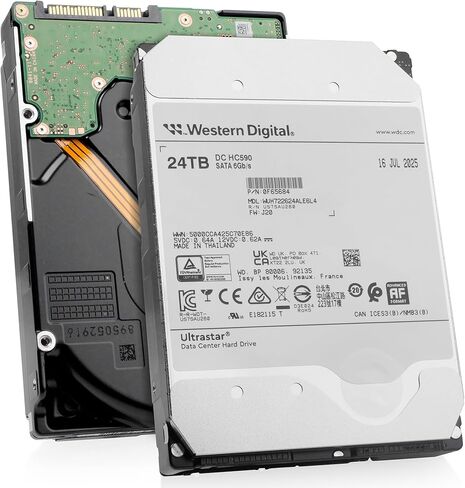 Western Digital Ultrastar HC590 WUH722624ALE6L4 0F65684 24TB 7.2K RPM SATA 6Gb/s 512e 3.5in Enterprise Hard Drive in Saudi Arabia