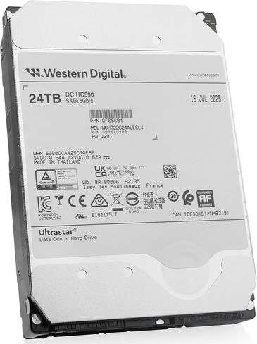 Western Digital Ultrastar HC590 WUH722624ALE6L4 0F65684 24TB 7.2K RPM SATA 6Gb/s 512e 3.5in Enterprise Hard Drive in Saudi Arabia