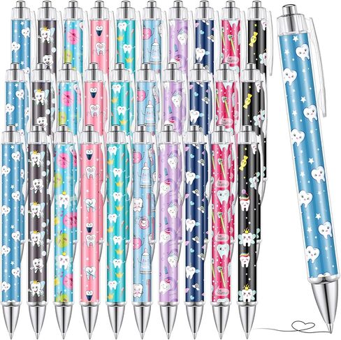 TecUnite 30 Pcs Happy Birthday Pens for Women Colorful Cake Gifts, 1.00 mm Ink Ballpoint Pens Black Ink Writing Pens Journaling Gift, Aesthetic Office Reward Supplies in Saudi Arabia