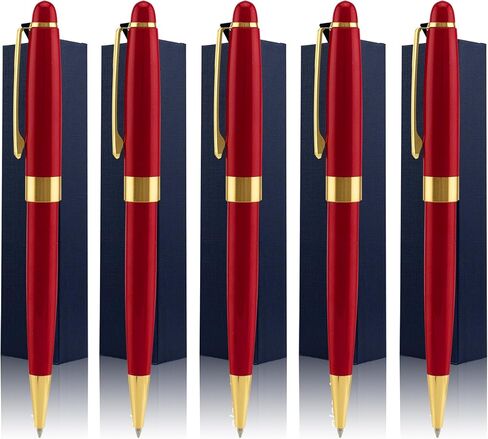 Ancolo Personalized Luxury Ballpoint Pen Writing Set-Stainless Steel Fancy pens Custom with Your Name or Message, Perfect for Students/Teacher/Manager/Lawyer/Professor 5PCS/Pack in Saudi Arabia