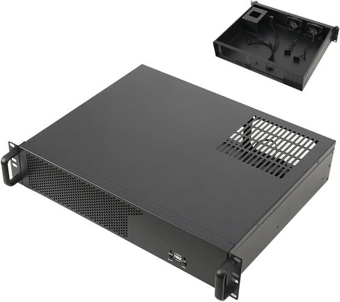 حافظة خادم هيكل الخادم 2U تدعم اللوحات الرئيسية Mini ITX وMicro ATX (9.6 x 9.6) وتدعم 3 x 3.5 HDD أو 2 x 3.5 HDD + 1 x 2.5 SSD in Kuwait