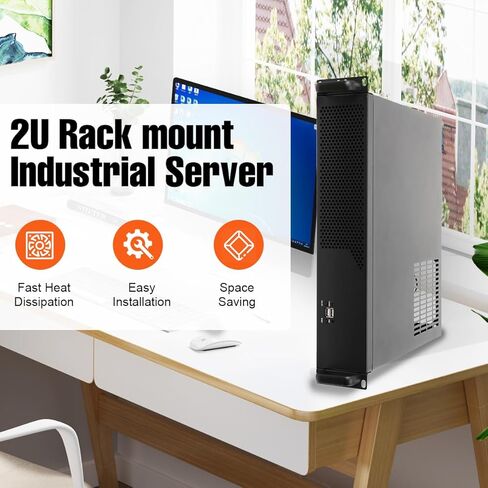 حافظة خادم هيكل الخادم 2U تدعم اللوحات الرئيسية Mini ITX وMicro ATX (9.6 x 9.6) وتدعم 3 x 3.5 HDD أو 2 x 3.5 HDD + 1 x 2.5 SSD in Kuwait