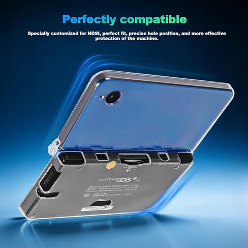 VSEER Crystal Clear Hard Shell Protective Case Cover for Nintendo NDSi LL/NDSi XL, Transparent, Snap-On Design in Saudi Arabia