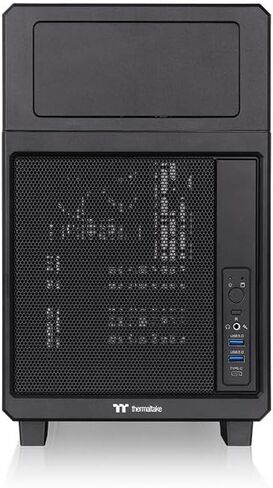 Thermaltake TR200; Micro Chassis; 1x120mm PWM Fan Included; mATX/mITX Support; 360mm Radiator Support; 365mm GPU Clearance; 175mm Air Cooler Clearance; 5.25" Bay Support; Black; CA-11L-00S1NN-00 in Saudi Arabia