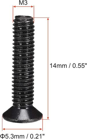 M3 x 14mm Phillips Screw Fastener Black for Laptop PC TV Fan Switch 150pcs in Saudi Arabia