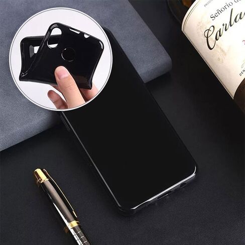 حافظة Realme Note 70T (6.74 بوصة)، [1 × طبقة حماية من الزجاج المقوى]، غطاء TPU مقاوم للصدمات، مع [جراب هاتف بمسند حلقي] حافظة هاتف لـ - أسود in Kuwait