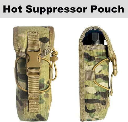 High Temperature Suppressor Pouch, Thermal Insulated Shield for Hot Rifle/Pistol Suppressor, Molle Pouch Holder for Flashlight,Baton, Fits 5-7 inches or Smaller (Camo Style) in Saudi Arabia
