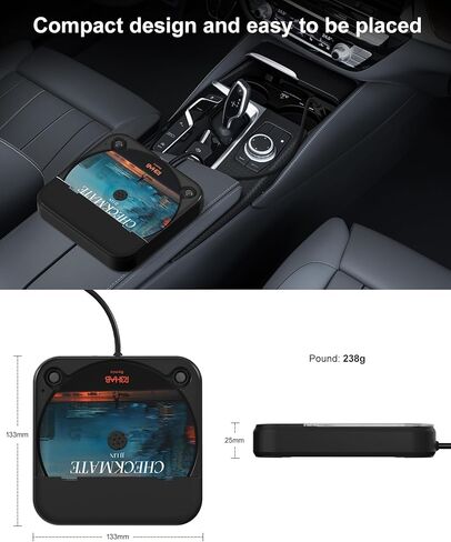 مشغل أقراص مضغوطة محمول للسيارة ENVYCLOUD مع منفذ USB/AUX، مشغل أقراص مضغوطة خارجي متوافق مع راديو السيارة والكمبيوتر المحمول والتلفزيون والكمبيوتر، عالمي للمركبة مع محول (أسود) in Kuwait