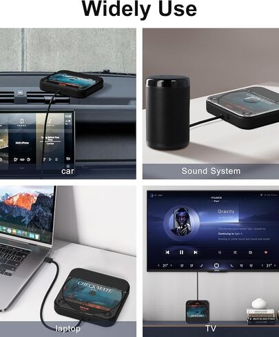 مشغل أقراص مضغوطة محمول للسيارة ENVYCLOUD مع منفذ USB/AUX، مشغل أقراص مضغوطة خارجي متوافق مع راديو السيارة والكمبيوتر المحمول والتلفزيون والكمبيوتر، عالمي للمركبة مع محول (أسود) in Kuwait