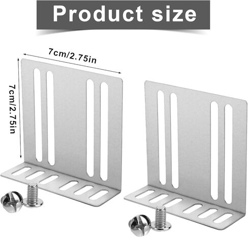 Double DIN Installation Kit, Universal Car Stereo Radio Metal Mounting Bracket Car Audio & Video Dash Mounting Frame W/Screws for Auto Audio Accessories in Saudi Arabia