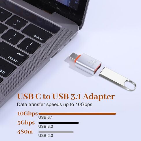 10 عبوات من USB C ذكر إلى USB أنثى 10 جيجابايت في الثانية/120 واط Usb3.1 إلى USB-C محول فضي من النوع C ذكر أيضًا محول USB-أنثى نقل بيانات عالي السرعة للهواتف الذكية وأجهزة الكمبيوتر المحمول والكمبيوتر اللوحي ولوحة المفاتيح in Saudi Arabia