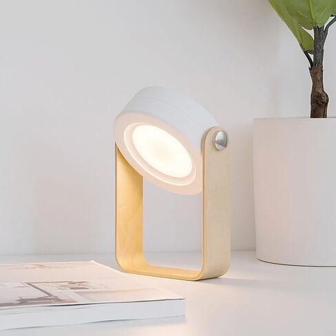 مصباح قراءة LED قابل للطي، ضوء ليلي محمول للتحكم باللمس، 3 - مستوى سطوع خافت، بطارية قابلة لإعادة الشحن USB - تصميم مضغوط، حماية للعين، مثالي لغرفة النوم و(أبيض) in Kuwait