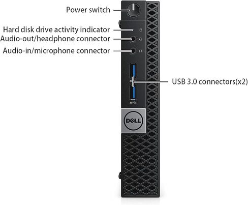 كمبيوتر مكتبي صغير Dell Optiplex 7040، Intel Core i7-6700T، ذاكرة الوصول العشوائي DDR4 سعة 8 جيجابايت، SSD 256 جيجابايت، لوحة مفاتيح وماوس، Windows 11 Pro (متجدد) in Saudi Arabia