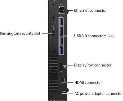 كمبيوتر مكتبي صغير Dell Optiplex 7040، Intel Core i7-6700T، ذاكرة الوصول العشوائي DDR4 سعة 8 جيجابايت، SSD 256 جيجابايت، لوحة مفاتيح وماوس، Windows 11 Pro (متجدد) in Saudi Arabia