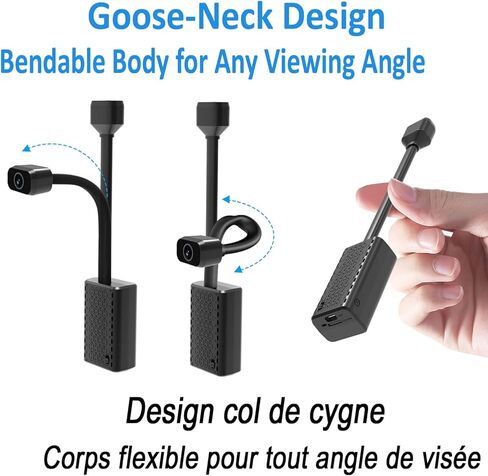 كاميرا أمان لاسلكية W-G2 Mini Goose-Neck مع حامل مغناطيسي، رؤية ليلية نهارية وملونة بدقة 2K HD، نقطة اتصال مدمجة، تعمل بالبطارية، كشف الحركة، تخزين سحابي، مراقبة الهاتف/الكمبيوتر in Kuwait