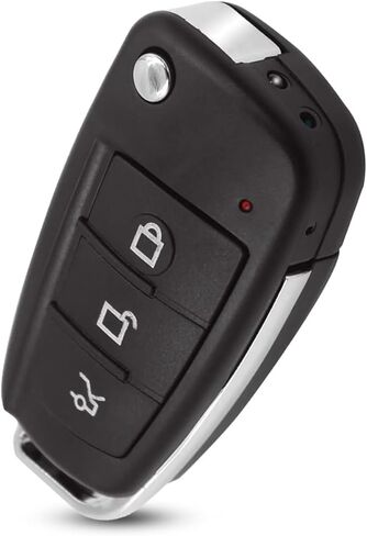 Hidden Camera 1080P Car Key Shape Spy Camera Portable Mini DVR Recorder with Night Vision Motion Detection, No WiFi Required Pocket Security Camera for Indoor Outdoor Use, No Audio in Saudi Arabia