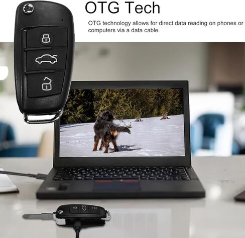 Hidden Camera 1080P Car Key Shape Spy Camera Portable Mini DVR Recorder with Night Vision Motion Detection, No WiFi Required Pocket Security Camera for Indoor Outdoor Use, No Audio in Saudi Arabia