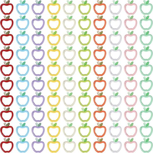 50 Pack Cute Carabiner Keychain Clips, Apple-Shape Carabiner Clip Aluminum Clips for Keychains, Water Bottle Holders, Dog Leashes in Saudi Arabia