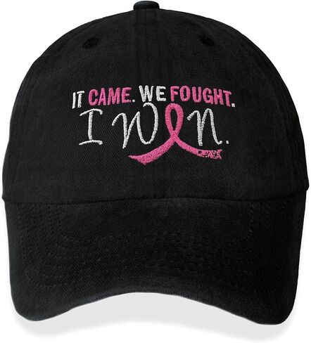 It Came. We Fought. I Won. Breast Cancer Survivor Embroidered Cap in Saudi Arabia
