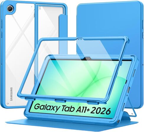 MoKo for Galaxy Tab A11 Plus Case 11" 2026, Magnetic Multi-Angle Viewing Protective Stand Cover for Samsung Galaxy Tab A11+ 5G 11 Inch Tablet, Built-in Screen Protector, Auto Wake/Sleep, Black in Saudi Arabia