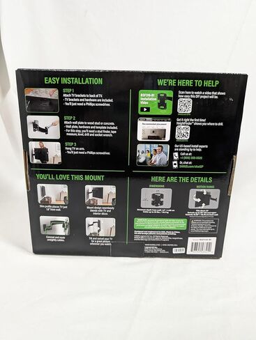 SANUS Elite Advanced Full-Motion TV Wall Mount for 19–43" TVs up to 35 lbs – Tilts, Swivels & Extends 16" – Black Brushed Metal – Low Profile, Easy Install in Saudi Arabia