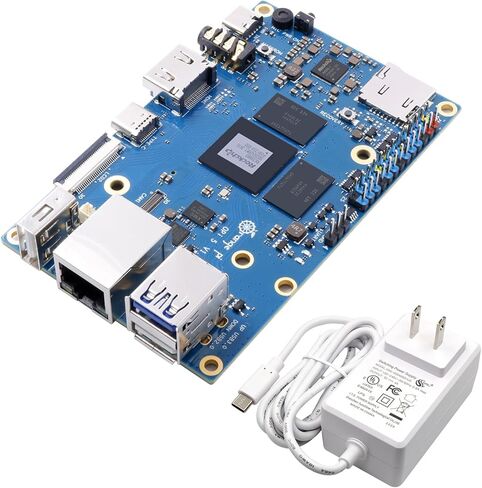 كمبيوتر Orange Pi 5 8GB Rockchip RK3588S 8 Core 64 بت لوحة واحدة، لوحة تطوير مفتوحة المصدر بتردد 2.4 جيجا هرتز، جهاز كمبيوتر صغير يعمل على سطح المكتب Orange Pi OS، Android12، Debian11 (Pi 5 8GB+5V4A Type C Supply) in Saudi Arabia