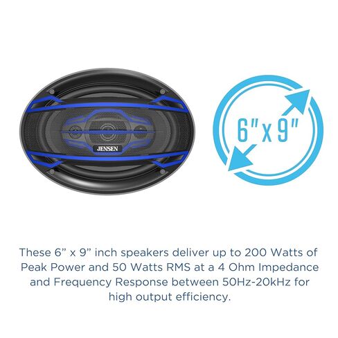 Jensen JA2CH Class-D 2-Channel Amplifier & JS6904 4-Way 6x9 inch Car Audio Speakers Bundle in Saudi Arabia