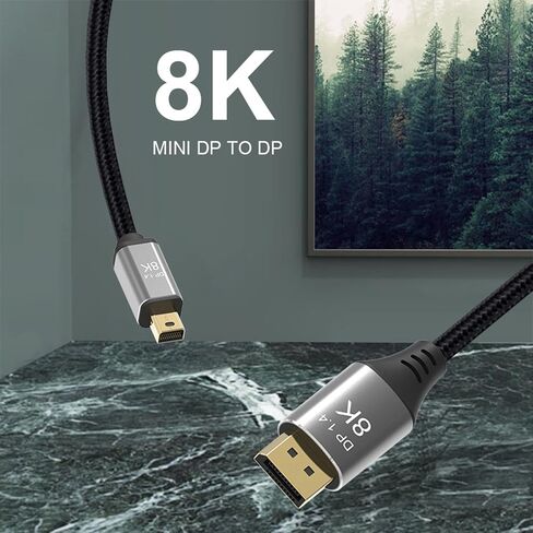 MOUDOAUER DisplayPort 1.4 to MIni DP Cable, Bi-Directional Displayport to Mini Displayport Cable for Gaming Monitor Laptop US in Saudi Arabia
