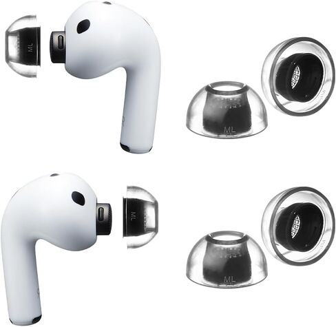 Crystal for AirPods Pro 3 Ear Tips Replacement, AirPods Pro Ear Tips with Secure Fit, Anti-Slip Grip, Noise Isolation, Premium Silicone, AirPod Pro 3 Accessories (ML) in Saudi Arabia