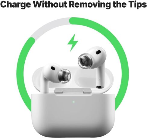 Crystal for AirPods Pro 3 Ear Tips Replacement, AirPods Pro Ear Tips with Secure Fit, Anti-Slip Grip, Noise Isolation, Premium Silicone, AirPod Pro 3 Accessories (ML) in Saudi Arabia