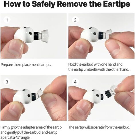 Crystal for AirPods Pro 3 Ear Tips Replacement, AirPods Pro Ear Tips with Secure Fit, Anti-Slip Grip, Noise Isolation, Premium Silicone, AirPod Pro 3 Accessories (ML) in Saudi Arabia