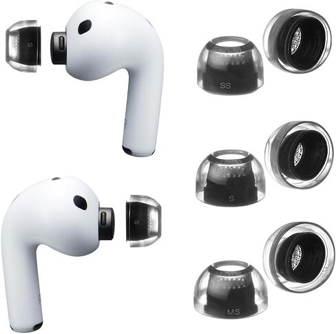Crystal for AirPods Pro 3 Ear Tips Replacement, AirPods Pro Ear Tips with Secure Fit, Anti-Slip Grip, Noise Isolation, Premium Silicone, AirPod Pro 3 Accessories (ML) in Saudi Arabia