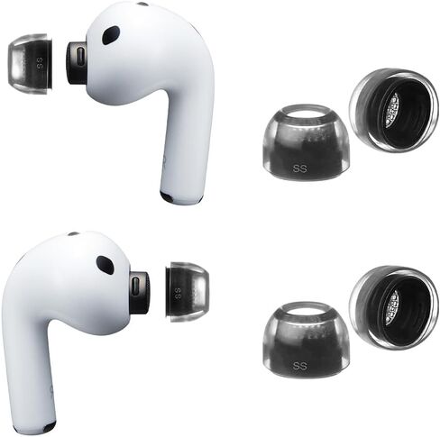 Crystal for AirPods Pro 3 Ear Tips Replacement, AirPods Pro Ear Tips with Secure Fit, Anti-Slip Grip, Noise Isolation, Premium Silicone, AirPod Pro 3 Accessories (ML) in Saudi Arabia