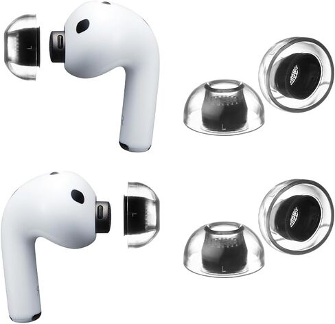 Crystal for AirPods Pro 3 Ear Tips Replacement, AirPods Pro Ear Tips with Secure Fit, Anti-Slip Grip, Noise Isolation, Premium Silicone, AirPod Pro 3 Accessories (ML) in Saudi Arabia