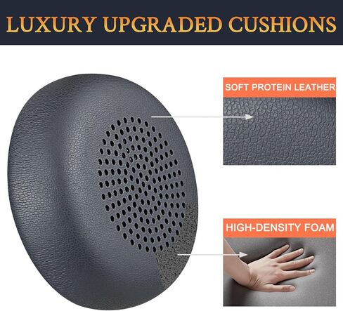 استبدال وسائد الأذن SOULWIT لمنطقة Logitech Zone 900/Wireless/Wireless Plus (لا تناسب المنطقة السلكية/750/اللاسلكية 2)، وسائد الأذن مع جلد البروتين، رغوة عالية الكثافة - التيتانيوم in Saudi Arabia
