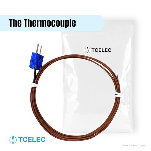 T-Type Thermocouple Probe 3-Pack 1M Brown Teflon Insulated Thermocouple Wire with Mini Flat 2-Pin Connector Low Temperature Sensor Probe for Meters Testers Temperature Range from 32°F to 392°F in Saudi Arabia