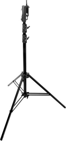 Kupo Master Cine Stand with Triple Function Universal Head, 11.5' Max Height, Supports 88.2lbs, All-Steel Construction, Leveling Leg for Uneven Terrain, Black (KS501411) in Saudi Arabia