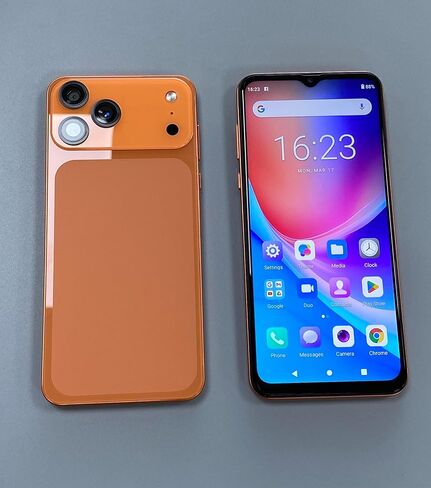 Unlocked Phones, 3G Network Android Phone, 6.52-inch Screen, 1GB RAM+16GB ROM/TF 128GB, Dual SIM Cards, Dual Cameras, Suitable for Novice Users (Orange) in Saudi Arabia