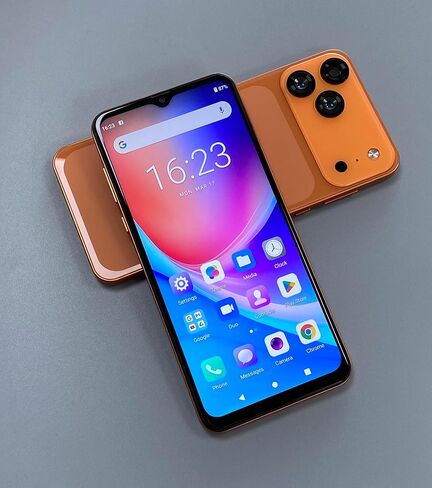 Unlocked Phones, 3G Network Android Phone, 6.52-inch Screen, 1GB RAM+16GB ROM/TF 128GB, Dual SIM Cards, Dual Cameras, Suitable for Novice Users (Orange) in Saudi Arabia