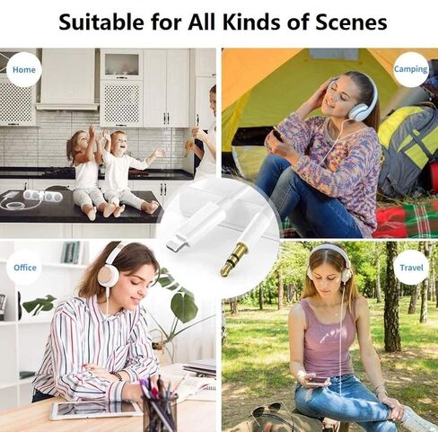 esbeecables كابل Lightning إلى 3.5 مم Aux، 6FT معتمد من Apple MFi لهاتف iPhone 13/12/11/XS/XR/X/8/7/iPad/iPod إلى مكبر الصوت، ستيريو منزلي، سماعة رأس in Saudi Arabia